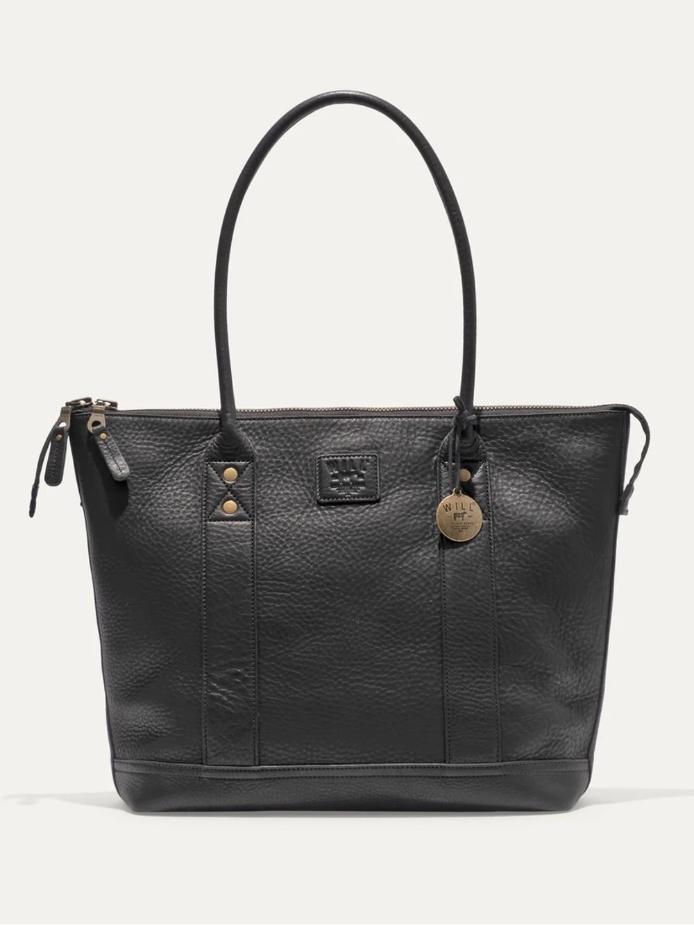 Black Leather Tote Bag